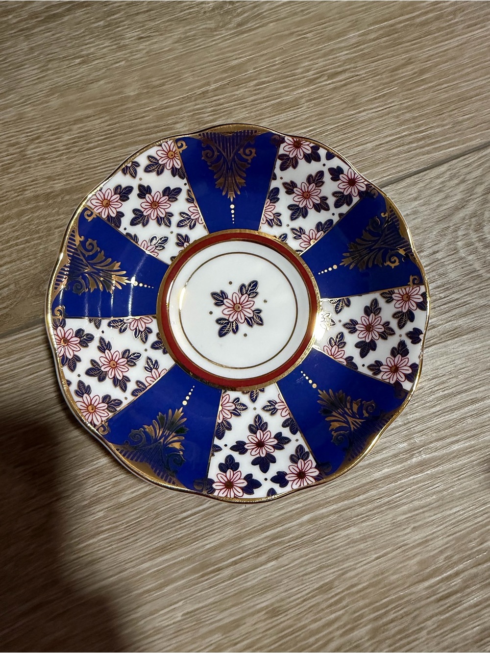 Nwot Royal Albert 1910’s Regency blue tea saucer